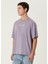 Greed Lila Baskılı Oversize Kısa Kollu Erkek T-Shirt 3