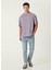 Greed Lila Baskılı Oversize Kısa Kollu Erkek T-Shirt 4