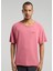 Ny Street Oversize Geniş Yaka Açık Kırmızı Kısa Kollu Erkek T-Shirt 1