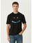 Siyah Logo Baskılı Organik Pamuk T-Shirt 1