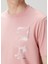 Pembe Logo Baskılı T-Shirt 5