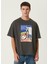 Cereal Antrasit Oversized Kısa Kollu Erkek T-Shirt 1
