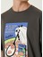 Cereal Antrasit Oversized Kısa Kollu Erkek T-Shirt 4