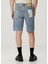 Relaxed Straight Mavi Jean Şort 5
