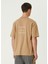 Açık Kahverengi Logo Nakışlı T-Shirt 4