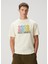 Kırık Beyaz Logo Baskılı T-Shirt 1