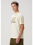 Kırık Beyaz Logo Baskılı T-Shirt 3