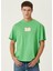 Pattern Yeşil Baskılı Oversize Kısa Kollu Erkek T-Shirt 1