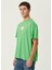 Pattern Yeşil Baskılı Oversize Kısa Kollu Erkek T-Shirt 2