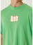 Pattern Yeşil Baskılı Oversize Kısa Kollu Erkek T-Shirt 4
