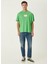 Pattern Yeşil Baskılı Oversize Kısa Kollu Erkek T-Shirt 5
