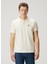 Kırık Beyaz Polo Yaka Organik Pamuk T-Shirt 3