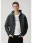 Sacha Antrasit Kapüşonlu Logo Baskılı Sweatshirt 1
