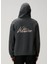 Sacha Antrasit Kapüşonlu Logo Baskılı Sweatshirt 4