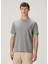 Gri Logo Detaylı T-Shirt 1