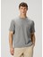 Gri Logo Detaylı T-Shirt 3