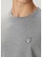 Gri Logo Detaylı T-Shirt 5
