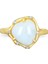 Eva Triangle Moonstone 14 Ayar Altın Kadın Yüzük 1