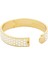 Honeycomb Cream Gold Hinged Kadın Bileklik 2