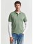 Yeşil Polo Yaka Kısa Kollu Regular Fit Erkek T-Shirt 1