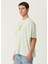 Spiral Yeşil Oversized Kısa Kollu Erkek T-Shirt 2