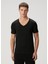 Siyah V Yaka T-Shirt 1