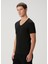 Siyah V Yaka T-Shirt 3
