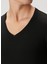 Siyah V Yaka T-Shirt 5