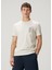 Regular Fit Bej Logo Baskılı T-Shirt 1