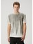 Ekru Çizgi Detaylı T-Shirt 1