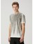 Ekru Çizgi Detaylı T-Shirt 3