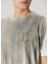 Ekru Çizgi Detaylı T-Shirt 5