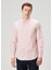 Regular Fit Kırmızı Beyaz Çizgili Oxford Gömlek 1