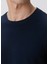 Lacivert Uzun Kollu Pamuk T-Shirt 6