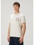 Regular Fit Bej Logo Baskılı T-Shirt 3