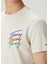 Regular Fit Bej Logo Baskılı T-Shirt 5