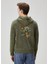 Haki Kapüşonlu Logo Nakışlı Sweatshirt 4