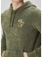 Haki Kapüşonlu Logo Nakışlı Sweatshirt 5