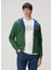 Koyu Yeşil Kapüşonlu Organik Pamuk Sweatshirt 1