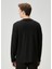Brushed Siyah Organik Pamuk T-Shirt 4