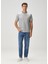 Boxy Fit Lacivert Çizgi Desenli T-Shirt 3