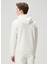 Fildişi Kapüşonlu Logo Nakışlı Sweatshirt 4