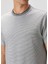 Boxy Fit Lacivert Çizgi Desenli T-Shirt 6