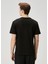 Siyah Kedi Baskılı Slogan Detaylı T-Shirt 4