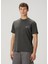 Relaxed Fit Siyah Logo Baskılı T-Shirt 3