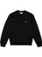 Siyah Organik Pamuk Bisiklet Yaka Classic Fit Erkek Sweatshirt 6