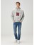 Açık Gri Kapüşonlu Logo Detaylı Sweatshirt 2