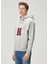 Açık Gri Kapüşonlu Logo Detaylı Sweatshirt 3