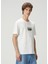 Beyaz Figür Baskılı Logo Detaylı T-Shirt 1