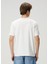 Beyaz Figür Baskılı Logo Detaylı T-Shirt 4